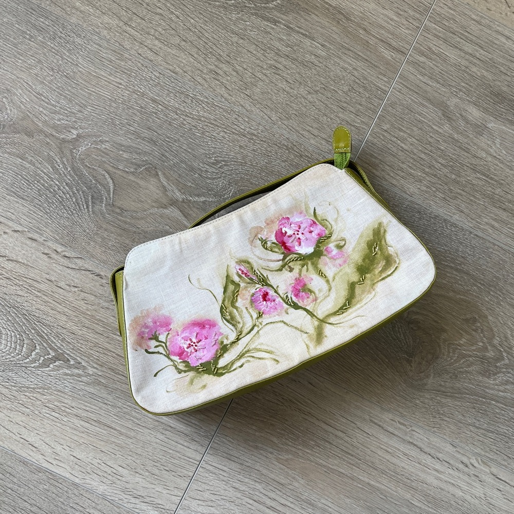 rene caovilla hand painted floral bag